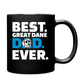 Dogge - Tasse einfarbig - Schwarz - Rechts