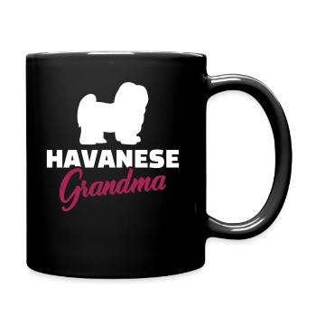Havaneser - Tasse einfarbig - Schwarz - Rechts