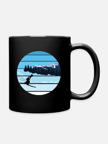 Skier - Tasse einfarbig - Schwarz