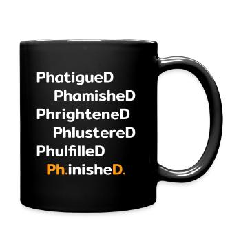Doctorat inishe.D. Promotion Drôle - Mug uni - noir - Droite