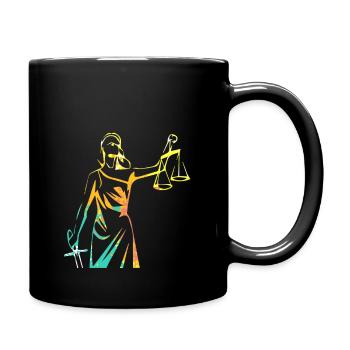 Lawyer lawyer judge Justitia gift - Full Colour Mug - black - Right