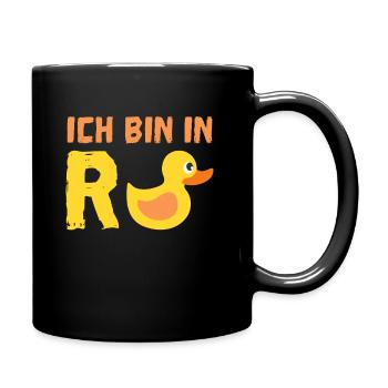 Rente - Tasse einfarbig - Schwarz - Rechts