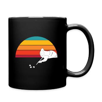 Snooker Spieler - Tasse einfarbig - Schwarz - Rechts