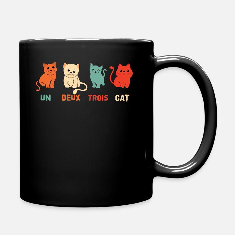 Un Deux Trois Cat - Tasse einfarbig - Schwarz
