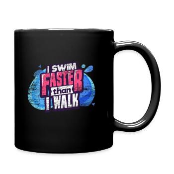 natation - Mug uni - noir - Droite