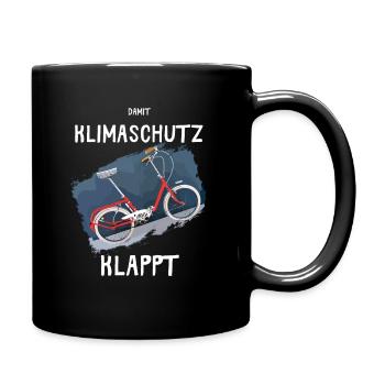 Damit Klimaschutz klappt mit dem Klapprad 20 Zoll. - Tasse einfarbig - Schwarz - Rechts