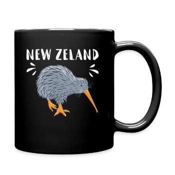 Neuseeland - Tasse einfarbig - Schwarz - Rechts