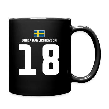 Schwedische Namen Fußball Sauf Mallorca Trikot - Tasse einfarbig - Schwarz - Rechts