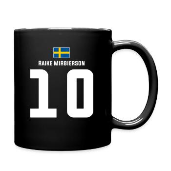 Schwedische Namen Fußball Sauf Mallorca Trikot - Tasse einfarbig - Schwarz - Rechts