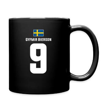 Schwedische Namen Fußball Sauf Mallorca Trikot - Tasse einfarbig - Schwarz - Rechts