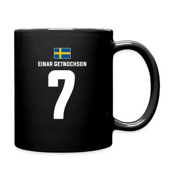 Schwedische Namen Fußball Sauf Mallorca Trikot - Tasse einfarbig - Schwarz - Rechts