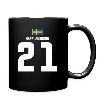 Schwedische Namen Fußball Sauf Mallorca Trikot - Tasse einfarbig - Schwarz - Rechts
