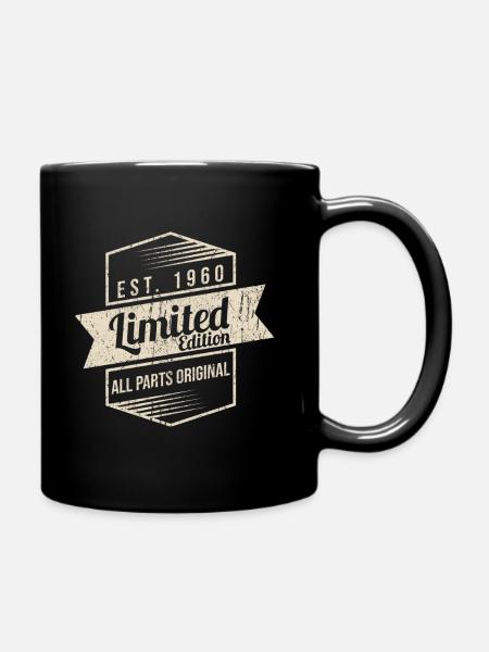 1960 shirt, 60 Geburtstag, Jahrgang 1960, Geschenk - Tasse einfarbig - Schwarz