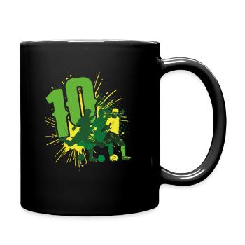 Football 10e anniversaire 10 ans - Mug uni - noir - Droite