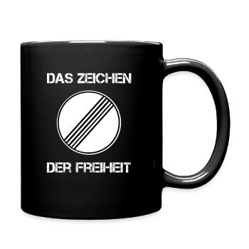 Ende aller Streckenverbote - Zeichen Der Freiheit - Tasse einfarbig - Schwarz - Rechts