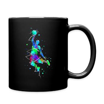 Basketball dunk basketball player - Full Colour Mug - black - Right