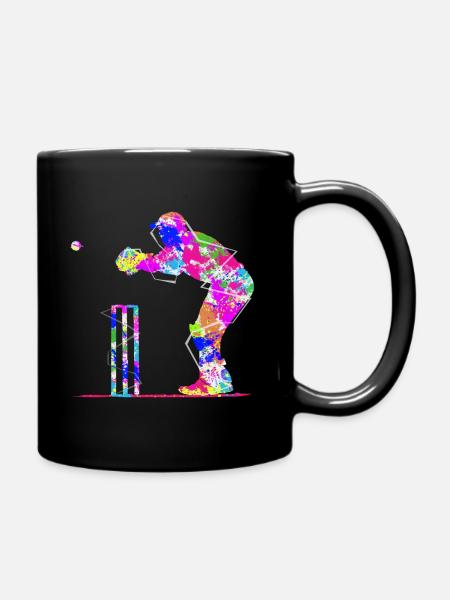 Cricket game - Full Colour Mug - black