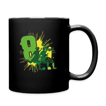 Football 8th birthday children 8 years - Full Colour Mug - black - Right
