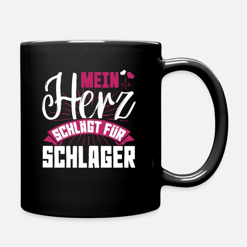 Schlager Liebe - Tasse einfarbig - Schwarz