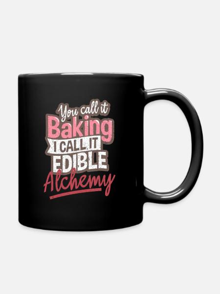 Bäcker backen - Tasse einfarbig - Schwarz