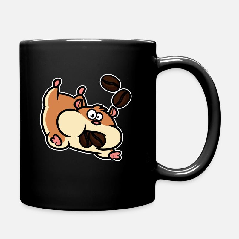Kaffee Hamster - Tasse einfarbig - Schwarz