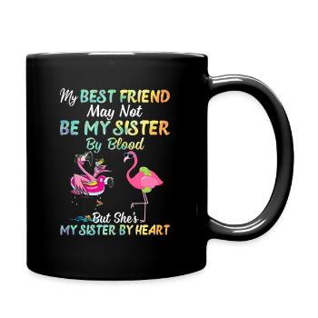 Mon meilleur ami est ma sœur par cœur drôle - Mug uni - noir - Droite