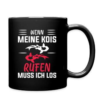 Koi Fisch Kois Geschenk - Tasse einfarbig - Schwarz - Rechts