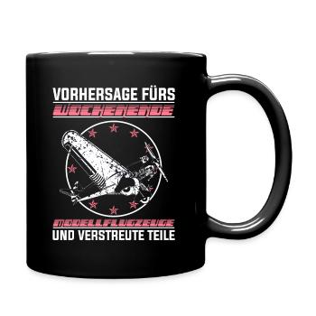 Modellflug Modellflieger Modellbauer Geschenk - Tasse einfarbig - Schwarz - Rechts