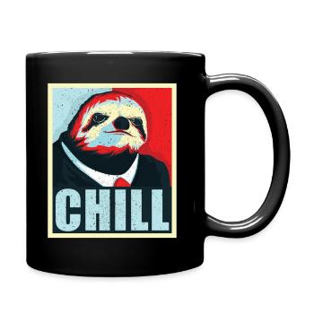 Präsident Chill - Tasse einfarbig - Schwarz - Rechts