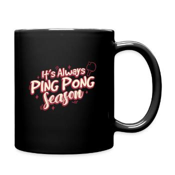 Tennis de table - Mug uni - noir - Droite