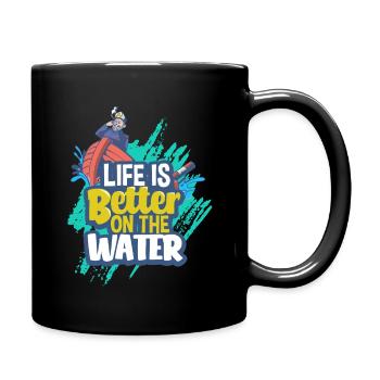 Capitaine de voile - Mug uni - noir - Droite