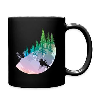 Hiker hiking tour - Full Colour Mug - black - Right