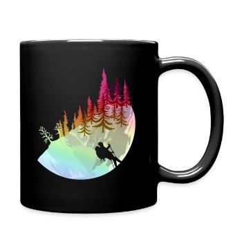 Wanderung Wald - Tasse einfarbig - Schwarz - Rechts