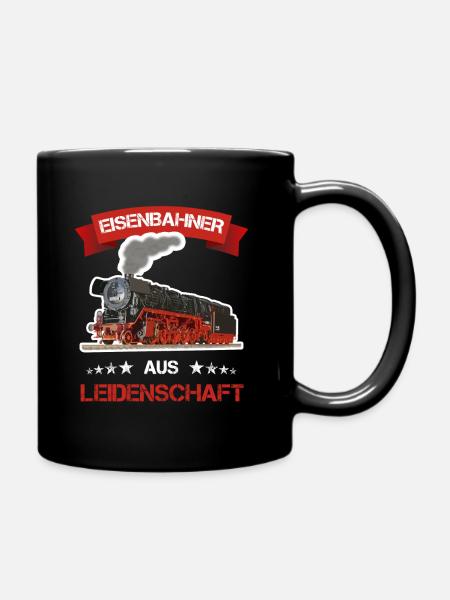 Eisenbahner aus Leidenschaft Modelleisenbahn - Tasse einfarbig - Schwarz