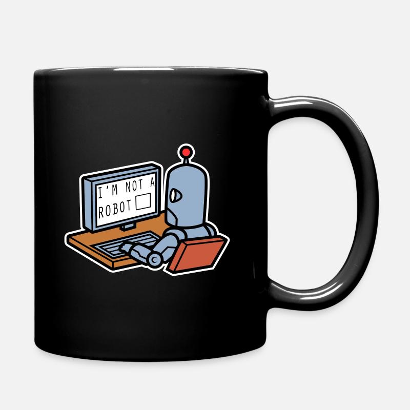 Je ne suis pas un robot - Mug uni - noir
