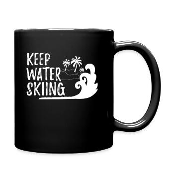 Waterskiing - Full Colour Mug - black - Right