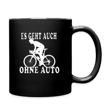 Pendlerrad Stadtrad Fahrrad Liebhaber - Tasse einfarbig - Schwarz - Rechts