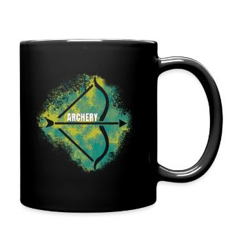 Tir à l'arc - Mug uni - noir - Droite