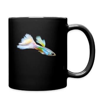 Guppy Aquarienfisch I Aquarianer Hobby Aquaristik - Tasse einfarbig - Schwarz - Rechts