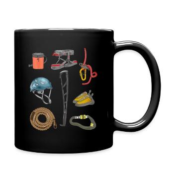 Cadeau gratuit d'un grimpeur de rochers d'escalade - Mug uni - noir - Droite