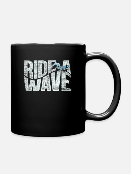 Surfer - Tasse einfarbig - Schwarz