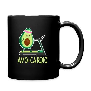 Avocardio Avocado Gym Cardio Training - Full Colour Mug - black - Right