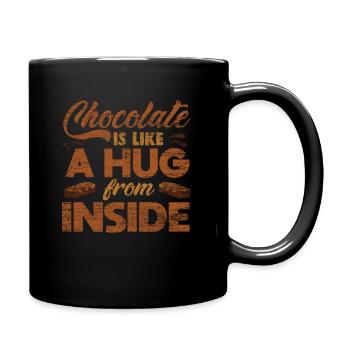 Schokolade - Tasse einfarbig - Schwarz - Rechts