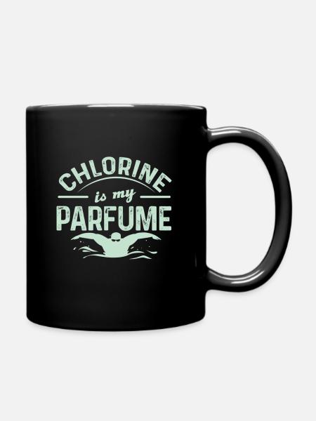 Schwimmen - Tasse einfarbig - Schwarz