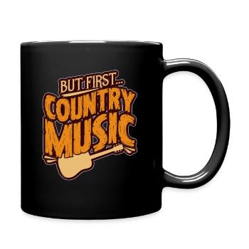 Country Musik Gitarre - Tasse einfarbig - Schwarz - Rechts