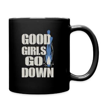 Diver girl - Full Colour Mug - black - Right
