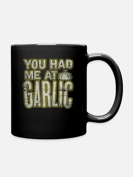 Knoblauch - Tasse einfarbig - Schwarz