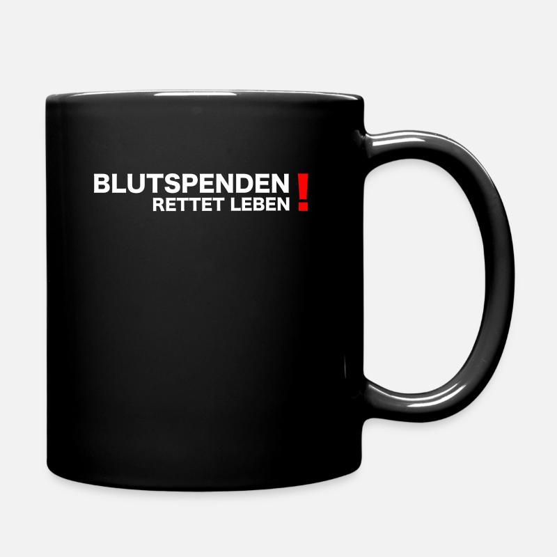 Blutspenden rettet leben Blutspender Blutspenderin - Tasse einfarbig - Schwarz