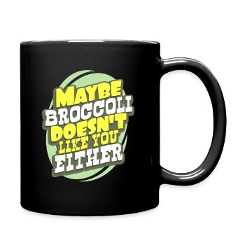Brokkoli - Tasse einfarbig - Schwarz - Rechts