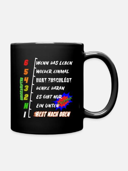 Motorrad Gangschaltung - Motivation - Tasse einfarbig - Schwarz